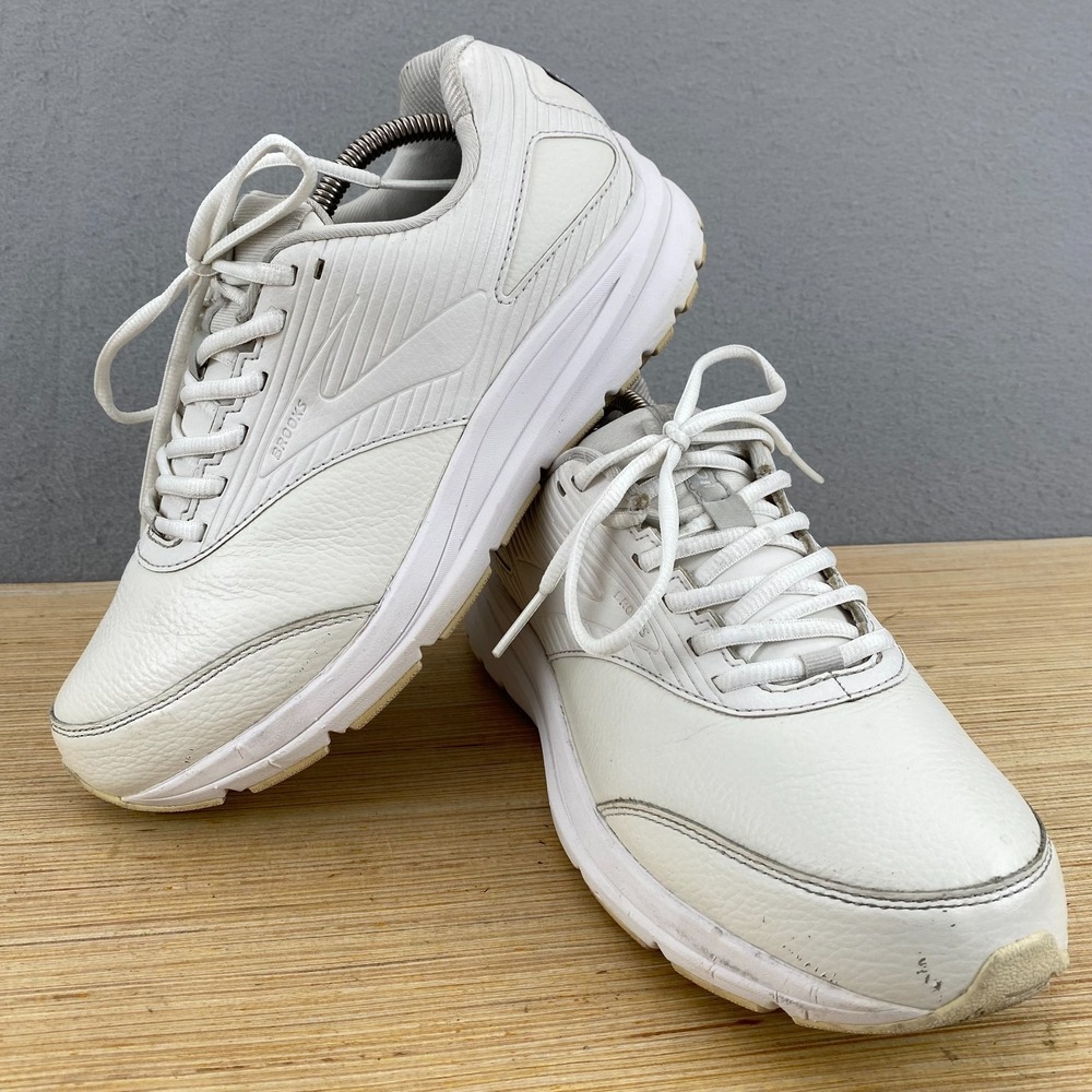 Brooks Sneakers Womens 9.5 2E Addiction Walker 2 1203072E142 White Casual Shoes